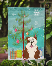 Load image into Gallery viewer, Merry Christmas Tree English Bulldog Brindle White Garden Flag - Outdoor Decorative Yard Flag BB4246GF