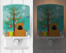 Load image into Gallery viewer, Merry Christmas Tree English Bulldog Red Ceramic Night Light BB4247CNL