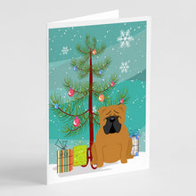 Load image into Gallery viewer, Merry Christmas Tree English Bulldog Red Greeting Cards Pack of 8