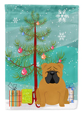 Load image into Gallery viewer, Merry Christmas Tree English Bulldog Red Garden Flag - Outdoor Decorative Yard Flag BB4247GF
