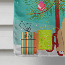 Load image into Gallery viewer, Merry Christmas Tree English Bulldog Fawn Flag Canvas House Size BB4249CHF