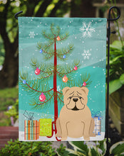 Load image into Gallery viewer, Merry Christmas Tree English Bulldog Fawn Garden Flag - Outdoor Decorative Yard Flag BB4249GF