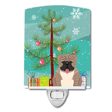 Load image into Gallery viewer, Merry Christmas Tree English Bulldog Grey Brindle  Ceramic Night Light BB4251CNL