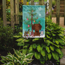 Load image into Gallery viewer, Merry Christmas Tree Dachshund Red Brown Garden Flag - Outdoor Decorative Yard Flag BB4255GF