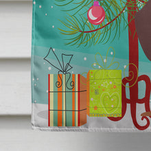 Load image into Gallery viewer, Merry Christmas Tree Dachshund Chocolate Flag Canvas House Size BB4256CHF