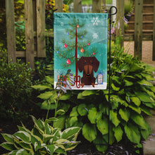 Load image into Gallery viewer, Merry Christmas Tree Dachshund Chocolate Garden Flag - Outdoor Decorative Yard Flag BB4256GF