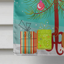Load image into Gallery viewer, Merry Christmas Tree Bull Terrier Red White Flag Canvas House Size BB4260CHF