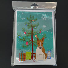Load image into Gallery viewer, Merry Christmas Tree Bull Terrier Red White Greeting Cards Pack of 8