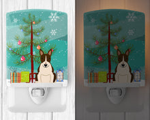 Load image into Gallery viewer, Merry Christmas Tree Bull Terrier Dark Brindle Ceramic Night Light BB4261CNL