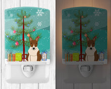 Load image into Gallery viewer, Merry Christmas Tree Bull Terrier Brindle Ceramic Night Light BB4262CNL