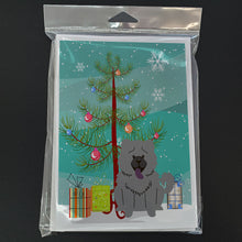 Load image into Gallery viewer, Merry Christmas Tree Chow Chow Blue Greeting Cards Pack of 8