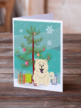 Load image into Gallery viewer, Merry Christmas Tree Chow Chow White Greeting Cards Pack of 8