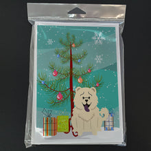 Load image into Gallery viewer, Merry Christmas Tree Chow Chow White Greeting Cards Pack of 8