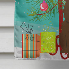 Load image into Gallery viewer, Merry Christmas Tree Chow Chow Chocolate Flag Canvas House Size BB4266CHF