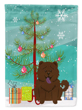 Load image into Gallery viewer, Merry Christmas Tree Chow Chow Chocolate Garden Flag - Outdoor Decorative Yard Flag BB4266GF