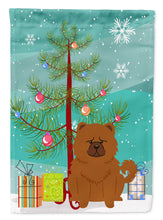 Load image into Gallery viewer, Merry Christmas Tree Chow Chow Red Flag Canvas House Size BB4267CHF