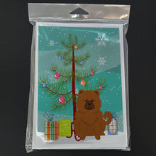 Load image into Gallery viewer, Merry Christmas Tree Chow Chow Red Greeting Cards Pack of 8