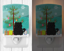 Load image into Gallery viewer, Merry Christmas Tree Chow Chow Black Ceramic Night Light BB4268CNL