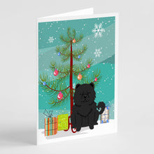 Load image into Gallery viewer, Merry Christmas Tree Chow Chow Black Greeting Cards Pack of 8