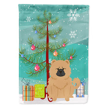 Load image into Gallery viewer, Merry Christmas Tree Chow Chow Cream Flag Canvas House Size BB4269CHF