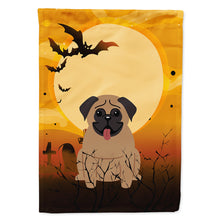 Load image into Gallery viewer, Halloween Pug Brown Flag Canvas House Size BB4271CHF