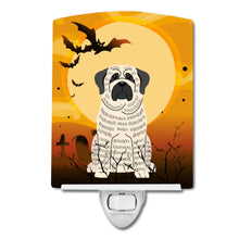 Load image into Gallery viewer, Halloween Mastiff Brindle White Ceramic Night Light BB4282CNL