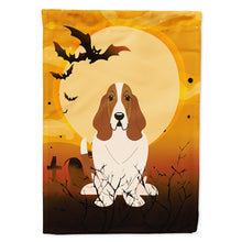 Load image into Gallery viewer, Halloween Basset Hound Flag Canvas House Size BB4287CHF