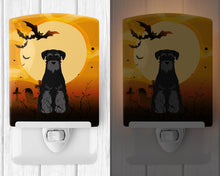 Load image into Gallery viewer, Halloween Standard Schnauzer Black Ceramic Night Light BB4298CNL