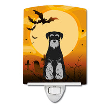Load image into Gallery viewer, Halloween Standard Schnauzer Black Grey Ceramic Night Light BB4300CNL