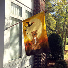 Load image into Gallery viewer, Halloween Staffordshire Bull Terrier Brown Flag Canvas House Size BB4313CHF
