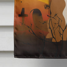 Load image into Gallery viewer, Halloween Staffordshire Bull Terrier Brown Flag Canvas House Size BB4313CHF
