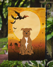 Load image into Gallery viewer, Halloween Staffordshire Bull Terrier Brown Garden Flag - Outdoor Decorative Yard Flag BB4313GF