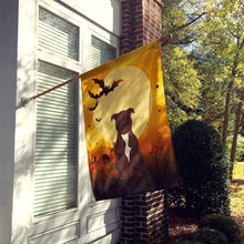 Load image into Gallery viewer, Halloween Staffordshire Bull Terrier Chocolate Flag Canvas House Size BB4314CHF