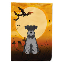 Load image into Gallery viewer, Halloween Miniature Schanuzer Black Silver Flag Canvas House Size BB4318CHF