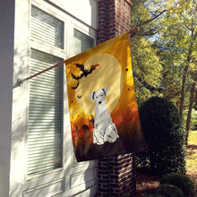 Load image into Gallery viewer, Halloween Miniature Schanuzer White Flag Canvas House Size BB4319CHF