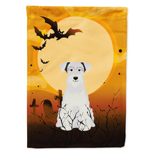 Load image into Gallery viewer, Halloween Miniature Schanuzer White Flag Canvas House Size BB4319CHF