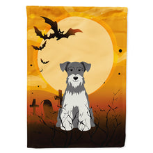 Load image into Gallery viewer, Halloween Miniature Schanuzer Salt and Pepper Flag Canvas House Size BB4320CHF