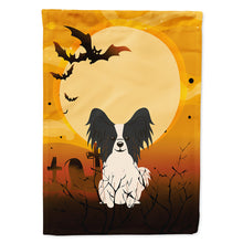Load image into Gallery viewer, Halloween Papillon Black White Flag Canvas House Size BB4342CHF