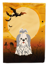 Load image into Gallery viewer, Halloween Shih Tzu Silver White Garden Flag - Outdoor Decorative Yard Flag BB4351GF