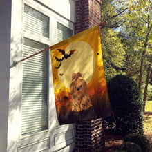 Load image into Gallery viewer, Halloween Shih Tzu Silver Chocolate Flag Canvas House Size BB4352CHF