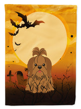 Load image into Gallery viewer, Halloween Shih Tzu Silver Chocolate Garden Flag - Outdoor Decorative Yard Flag BB4352GF