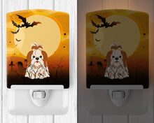 Load image into Gallery viewer, Halloween Shih Tzu Red White Ceramic Night Light BB4353CNL