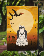 Load image into Gallery viewer, Halloween Shih Tzu Black White Garden Flag - Outdoor Decorative Yard Flag BB4354GF