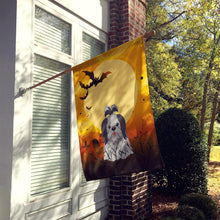 Load image into Gallery viewer, Halloween Shih Tzu Black Silver Flag Canvas House Size BB4355CHF