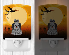 Load image into Gallery viewer, Halloween Shih Tzu Black Silver Ceramic Night Light BB4355CNL