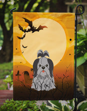 Load image into Gallery viewer, Halloween Shih Tzu Black Silver Garden Flag - Outdoor Decorative Yard Flag BB4355GF