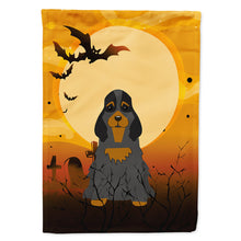 Load image into Gallery viewer, Halloween Cocker Spaniel Black Tan Flag Canvas House Size BB4359CHF