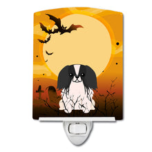 Load image into Gallery viewer, Halloween Pekingnese Black White Ceramic Night Light BB4371CNL