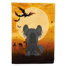 Load image into Gallery viewer, Halloween Chinese Crested Black Flag Canvas House Size BB4378CHF