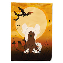 Load image into Gallery viewer, Halloween Chinese Crested Cream Flag Canvas House Size BB4379CHF